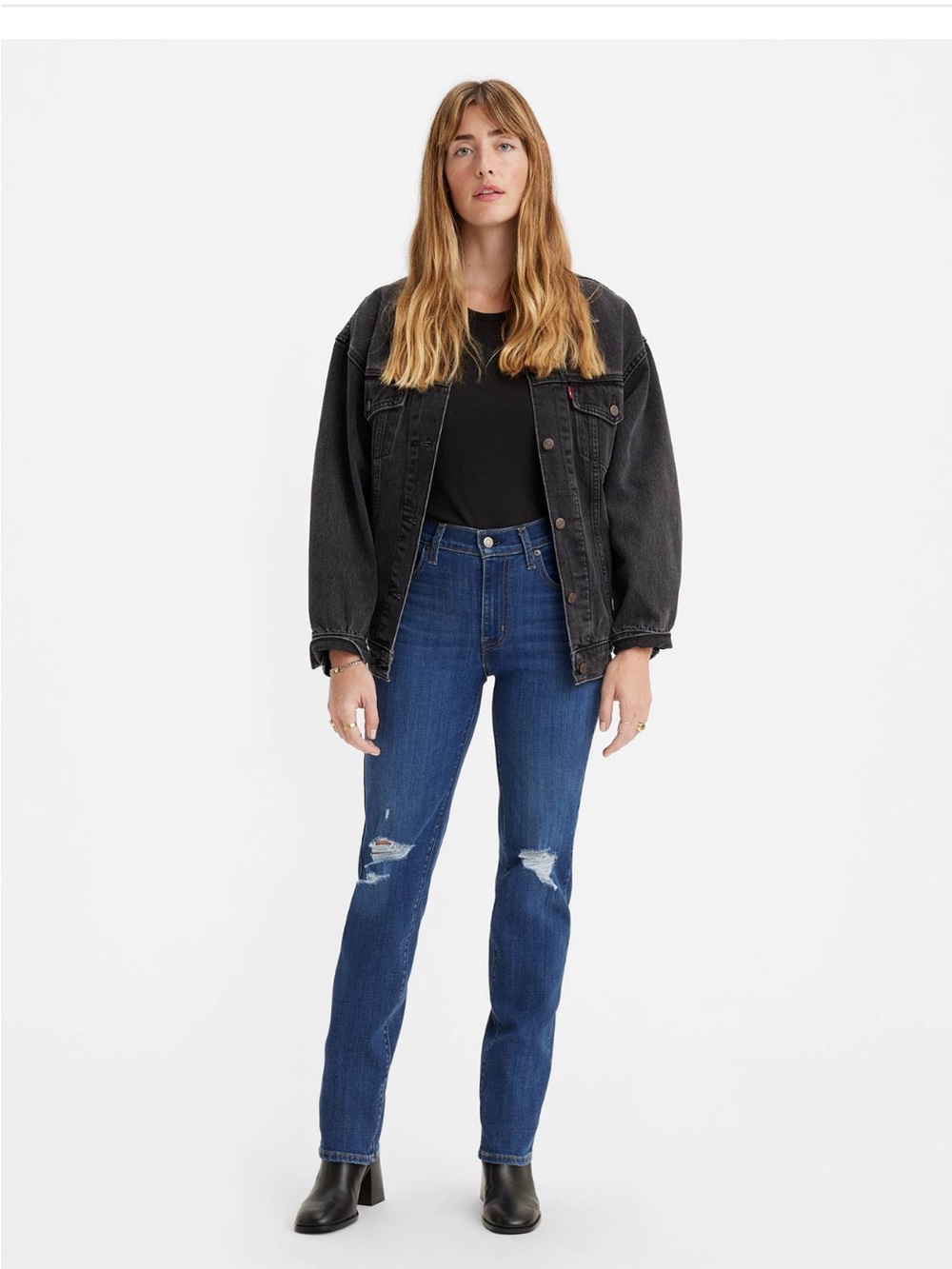 Levi's Women's Dark Blue Classic Straight Jeans 724